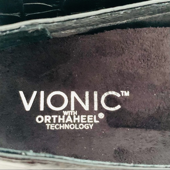 Vionic Dolores Croc Embossed Loafer Sz 6 GUC - Picture 3 of 9